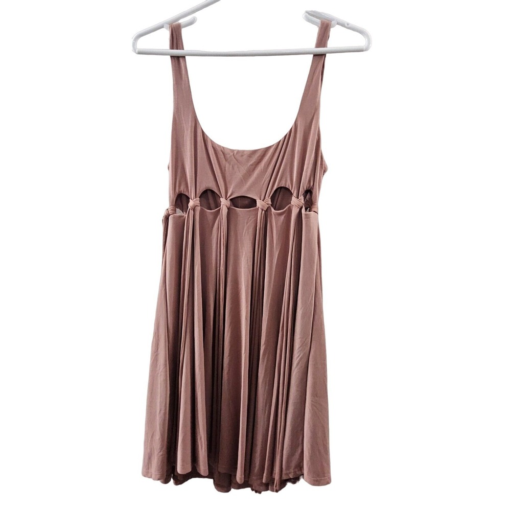NEW Womans‎ Sz M Free People Soleil Mini Dress French Boho Hippie Tunic Top Pink